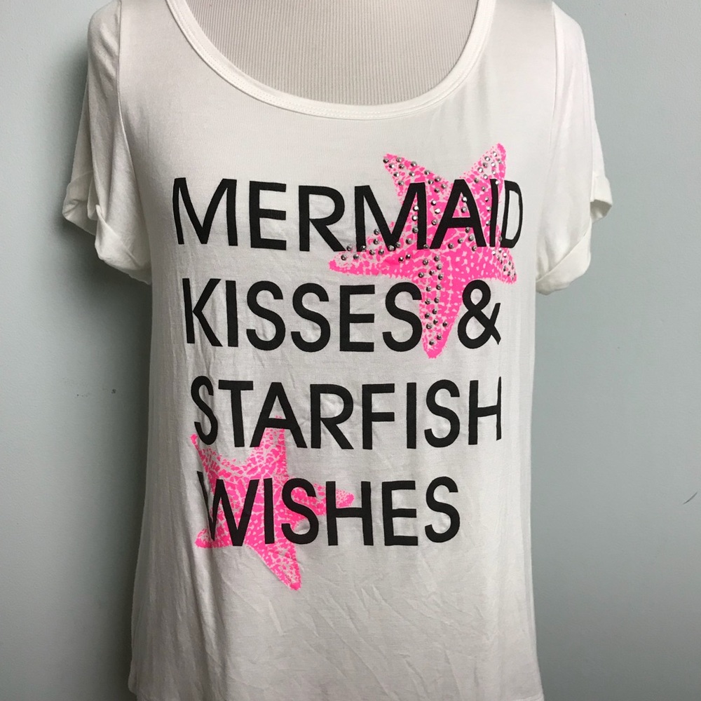Bella Fantasia Mermaids & Starfish shirt Size M - Picture 5 of 7